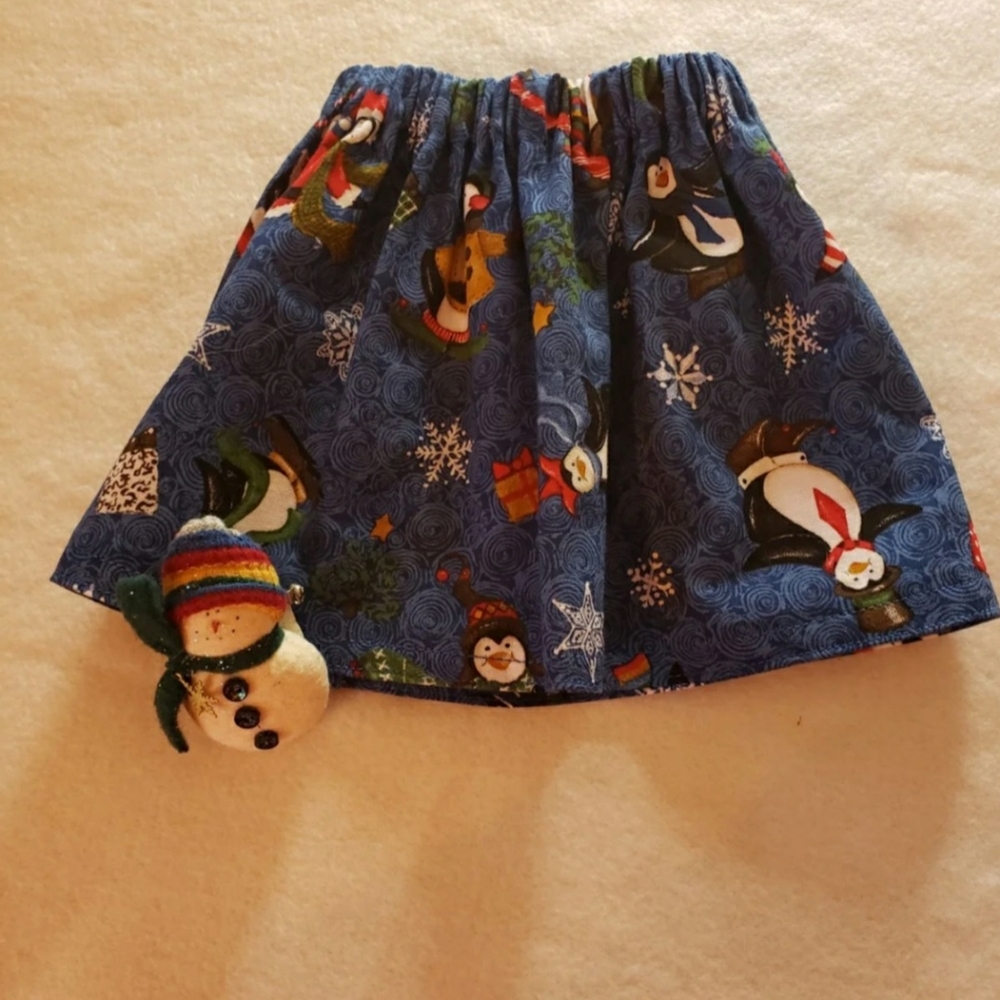 Handmade Holiday Little Girls Skirt 3 Sizes Avaliable.